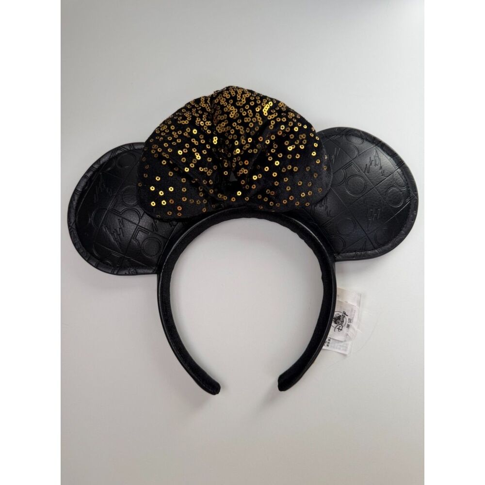 Walt Disney World 50th Anniversary Black Gold Minnie Ear Headband